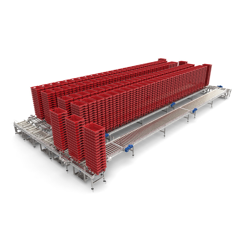 Máquina para apilar (desapilar) cajas